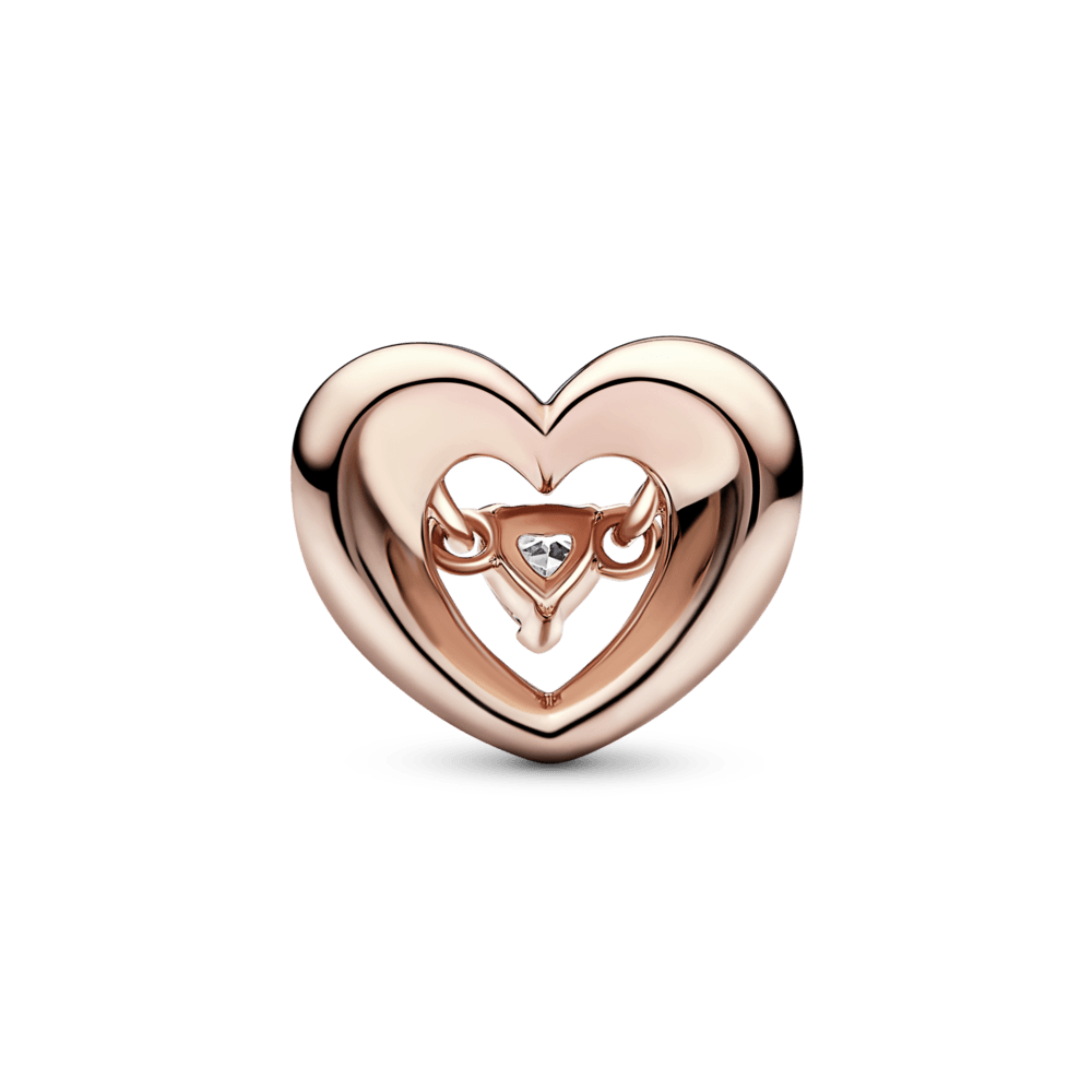 Radiant Heart & Floating Stone Charm amuletas - Pandora Lietuva