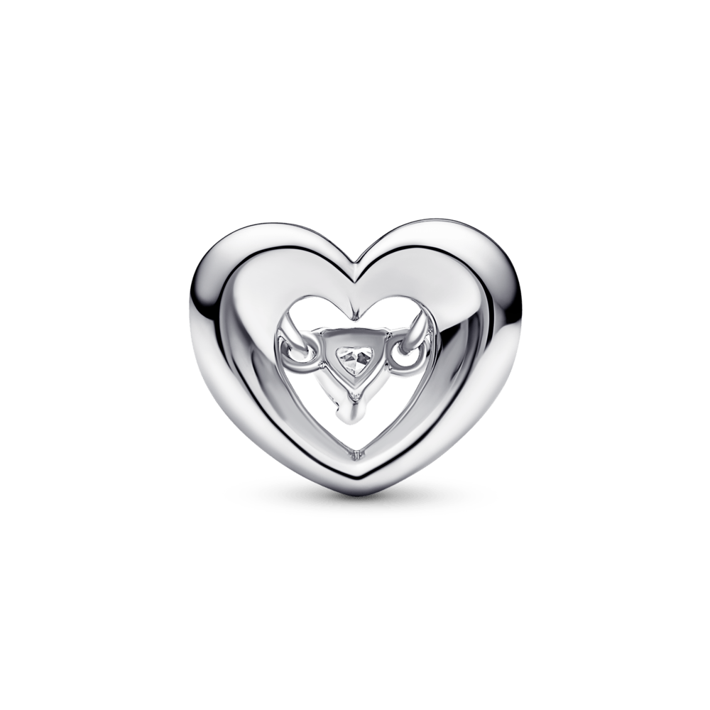 Radiant Heart & Floating Stone Charm amuletas - Pandora Lietuva