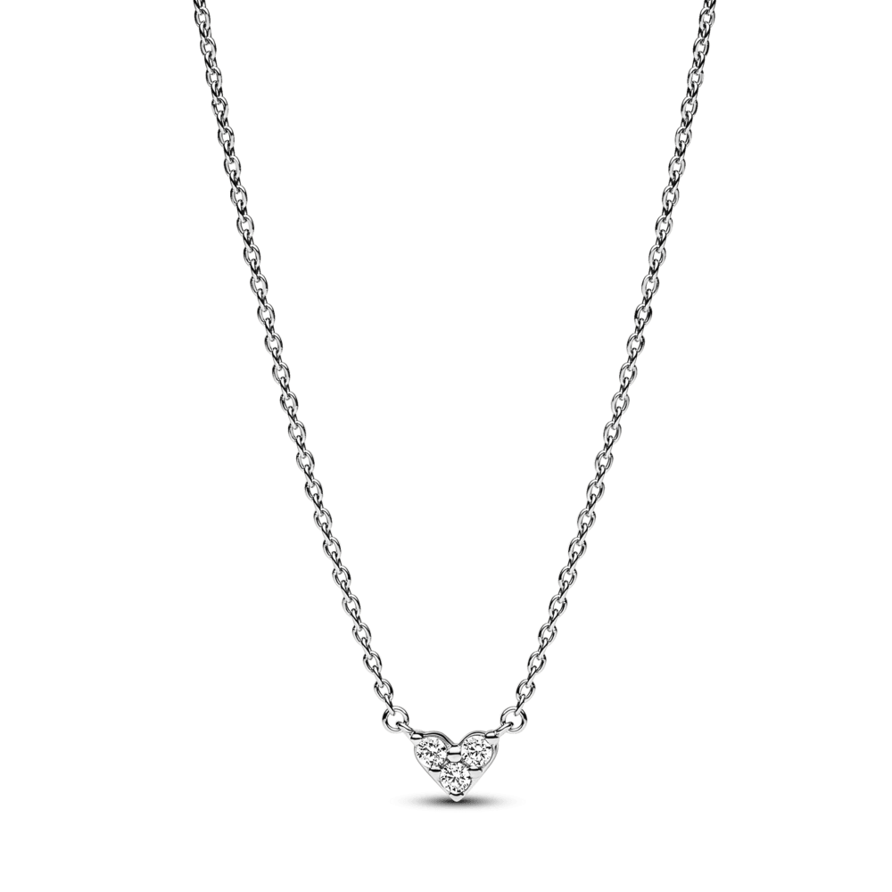 Kinkekomplekt: Triple Stone Heart Choker kaelakee & Nõelkõrvarõngad kolmekordse südamekujulise kiviga