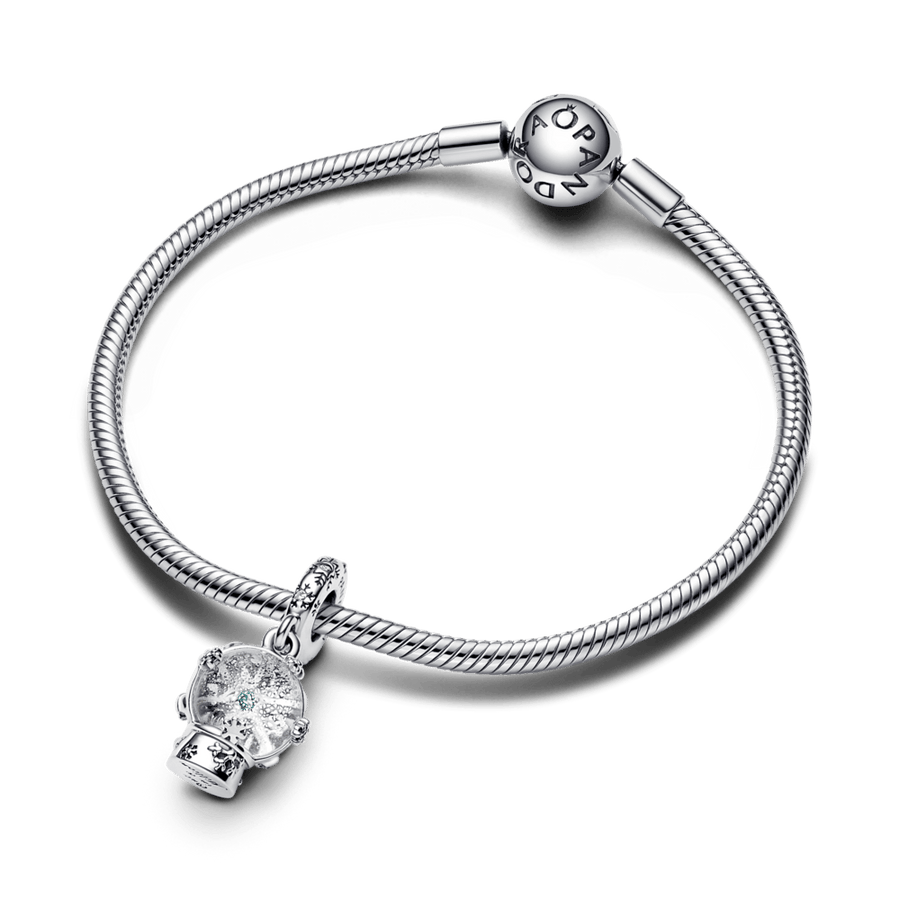 Snowflake Snowglobe Dangle Charm - Pandora Lietuva