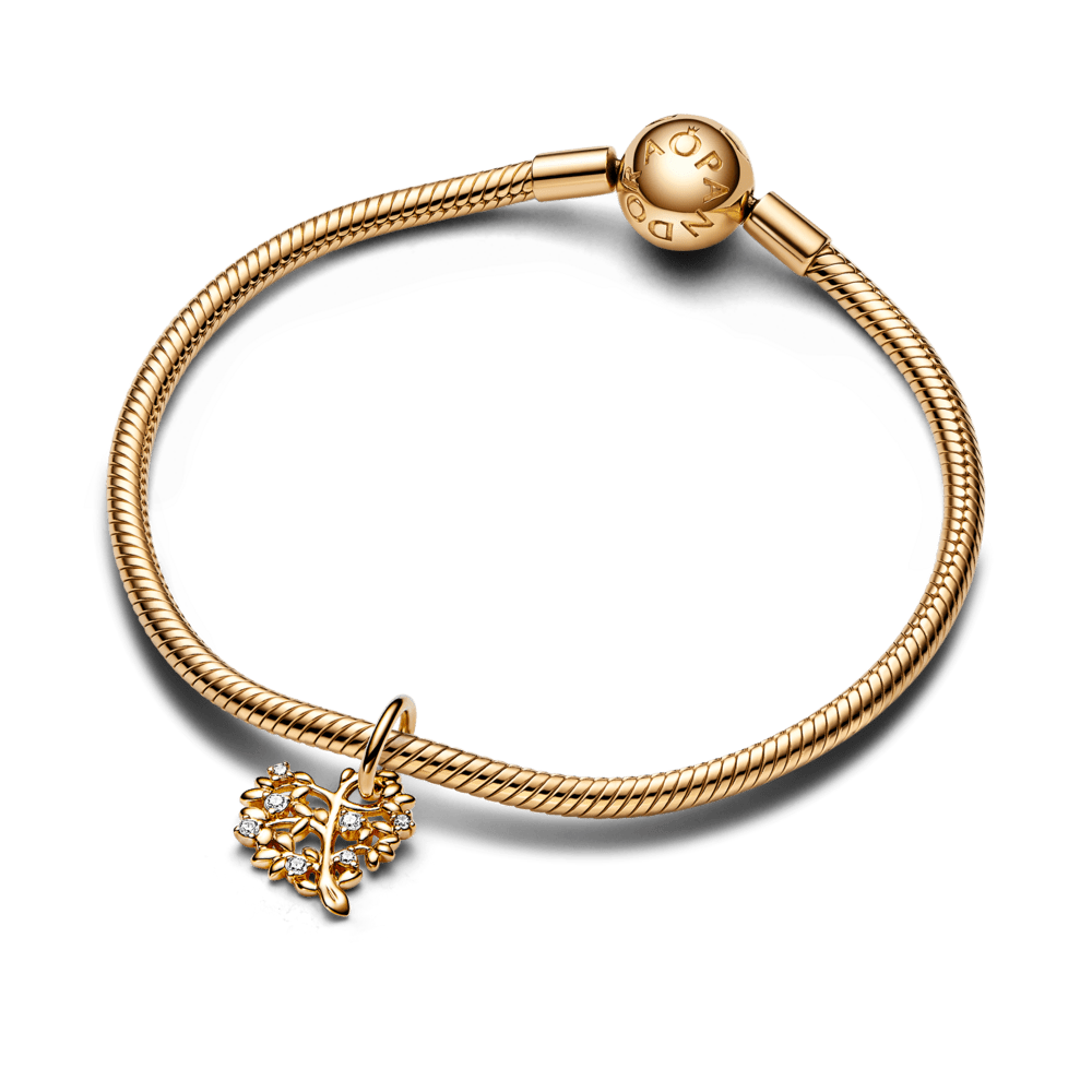 Sparkling Heart & Family Tree Dangle Charm - Pandora Lietuva