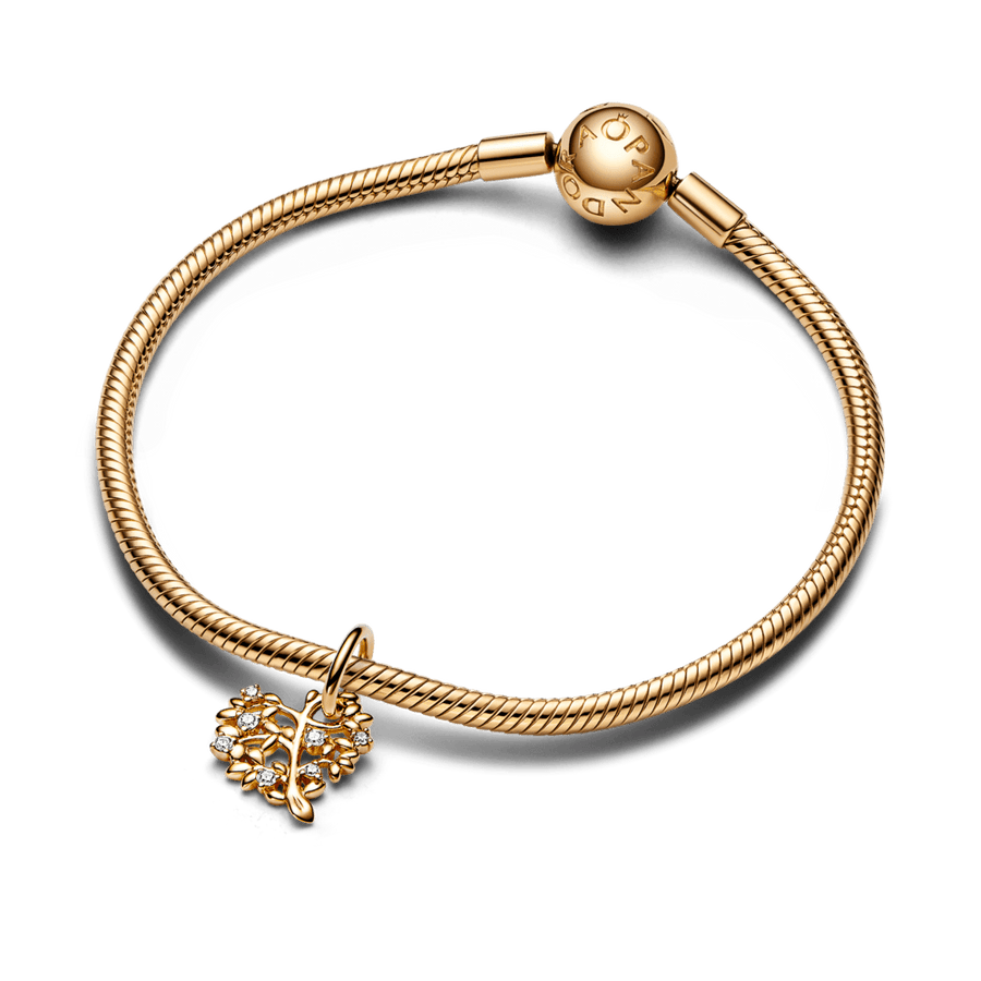 Sparkling Heart & Family Tree Dangle Charm - Pandora Lietuva