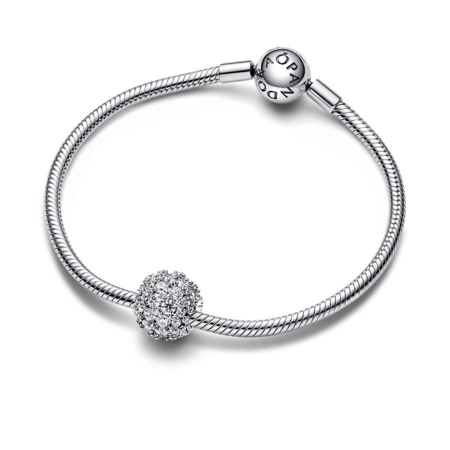 Sparkling Pavé Round Charm - Pandora Lietuva