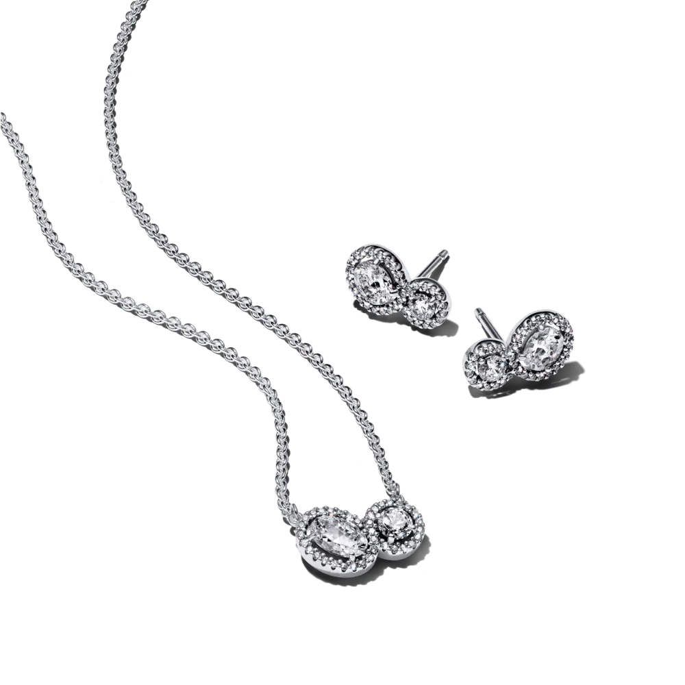 Spindinčios aureolės vėrinio ir auskarų dovanų rinkinys - Pandora Lietuva