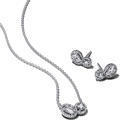 Spindinčios aureolės vėrinio ir auskarų dovanų rinkinys - Pandora Lietuva