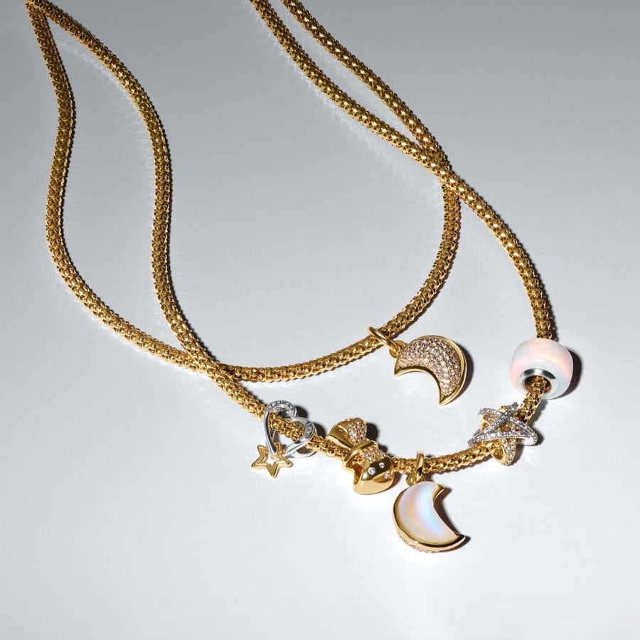 Spindintis kabantis karoliukas „Pusmėnulis“ - Pandora Lietuva