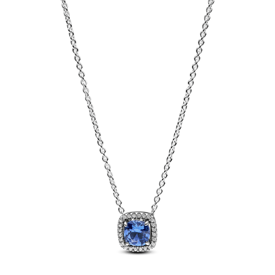 Spindintis mėlynos kvadratinės aureolės vėrinys su pakabučiu - Pandora Lietuva