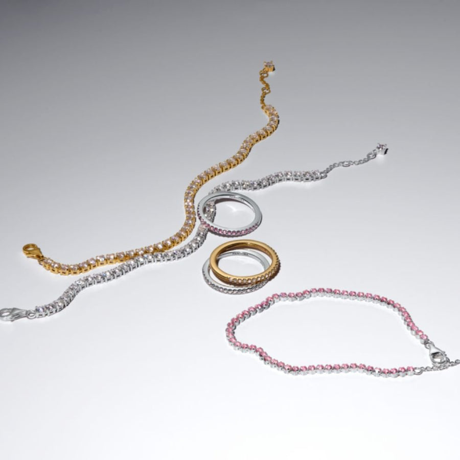 Spindintis rožinio lankelio žiedas - Pandora Lietuva