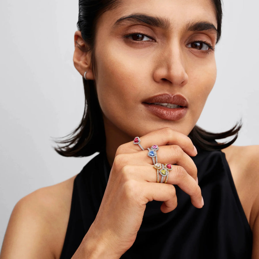 Spindintis žiedas „Iškilusi širdis“ - Pandora Lietuva