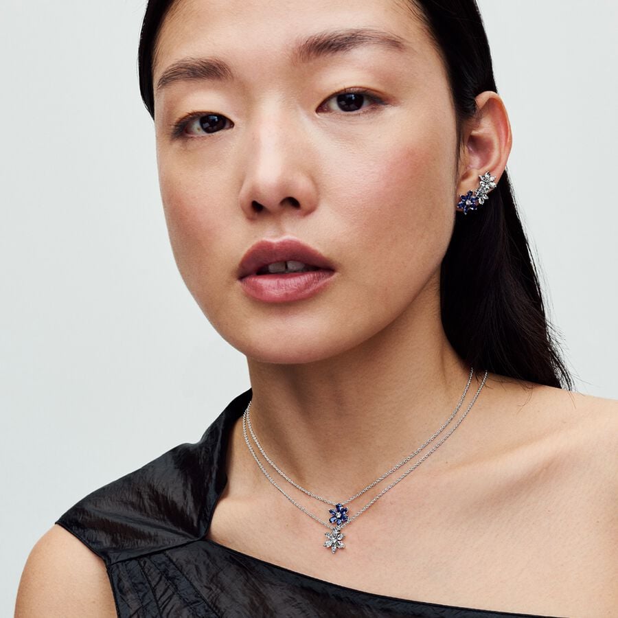 Spindintys Mėlyni Įveriami Auskarai - Pandora Lietuva