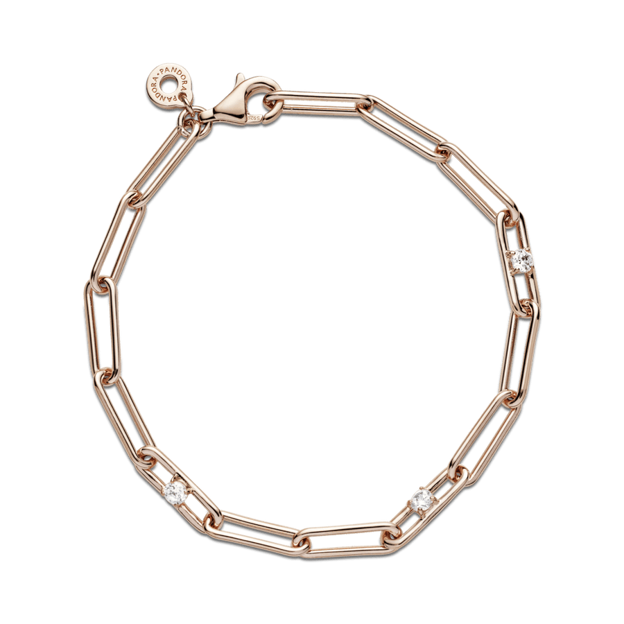 Sujungtų grandžių ir cirkonių apyrankė - Pandora LT