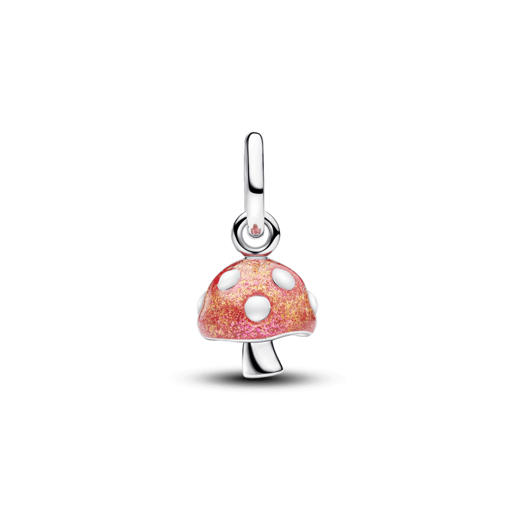 Tamsoje švytintis kabantis karoliukas „Grybas“ - Pandora Lietuva