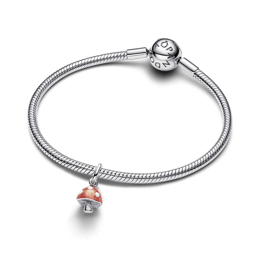 Tamsoje švytintis kabantis karoliukas „Grybas“ - Pandora Lietuva