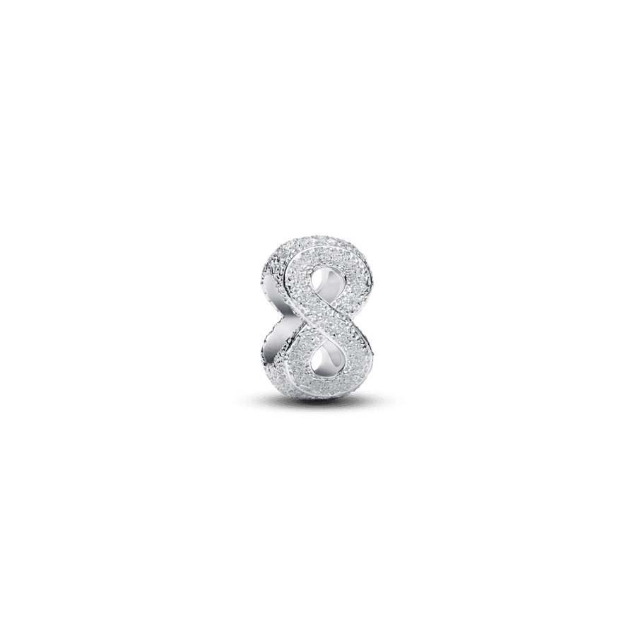 Tekstūrinis mini karoliukas „Begalybės simbolis“ - Pandora Lietuva