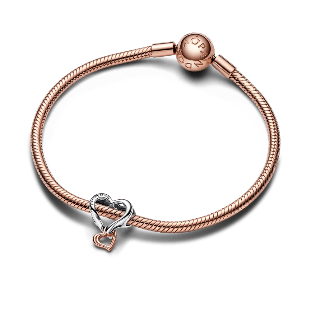 Two - tone Openwork Infinity Heart Charm - Pandora Lietuva