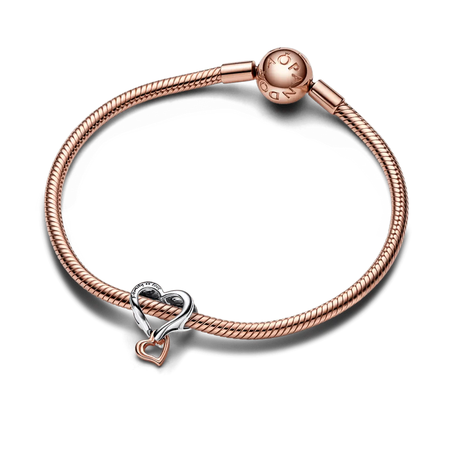 Two - tone Openwork Infinity Heart Charm - Pandora Lietuva