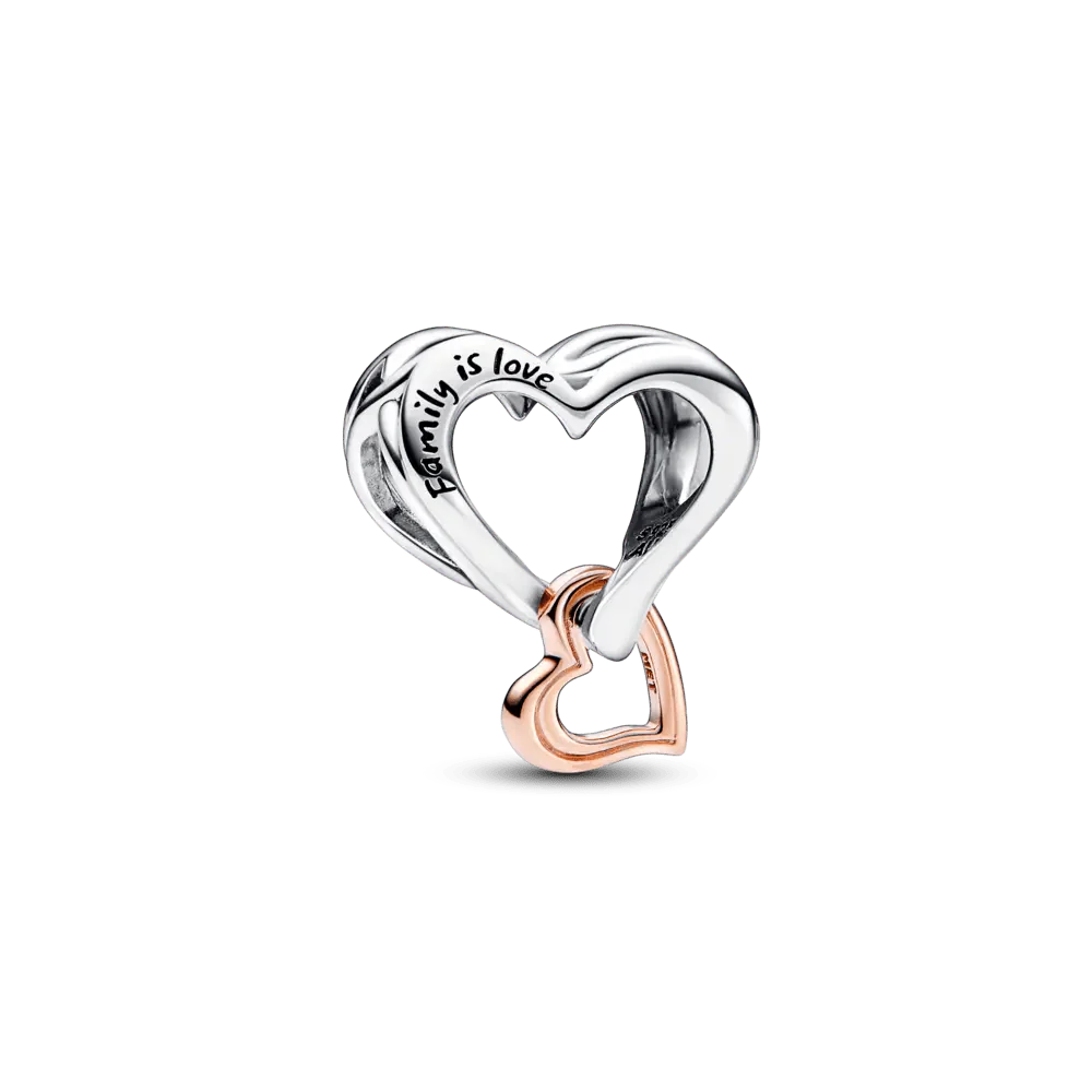 Two - tone Openwork Infinity Heart Charm - Pandora Lietuva