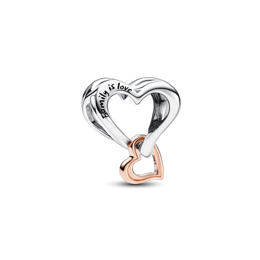 Two - tone Openwork Infinity Heart Charm - Pandora Lietuva