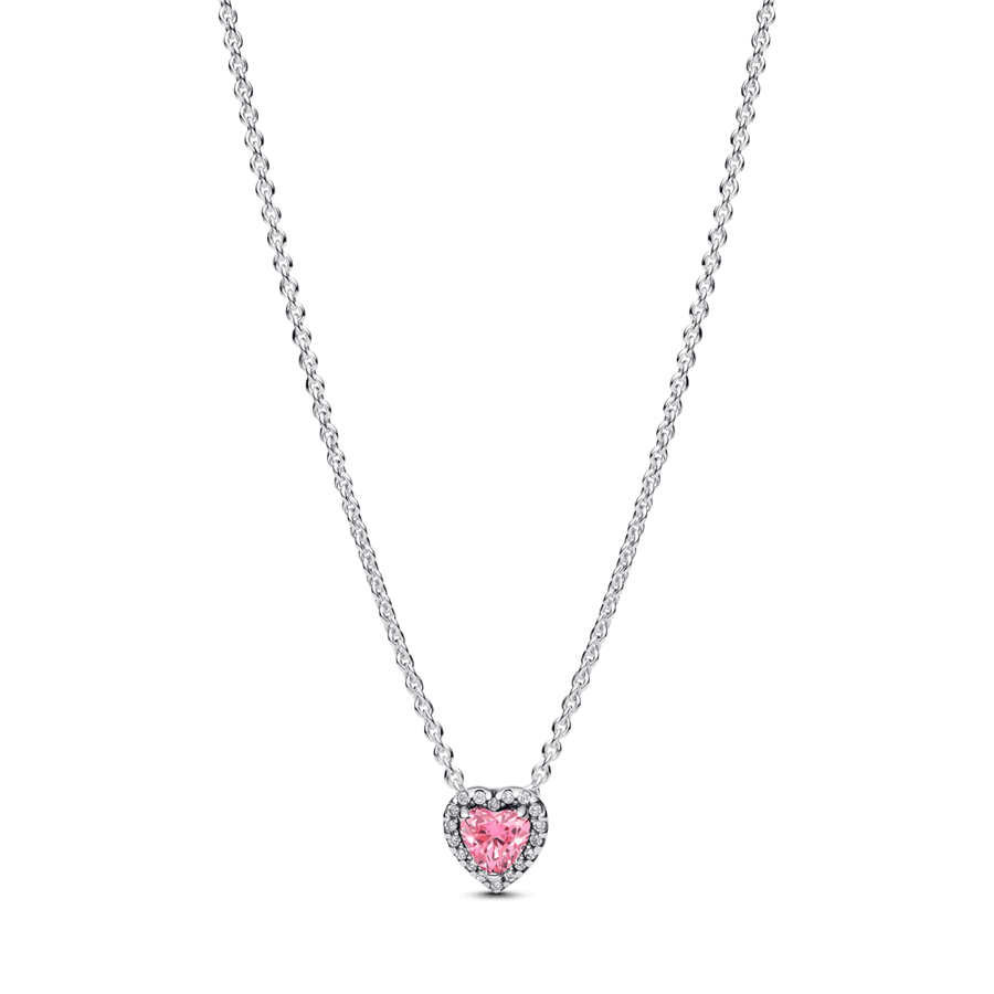 Vėrinys su iškilia rausva širdimi - Pandora Lietuva