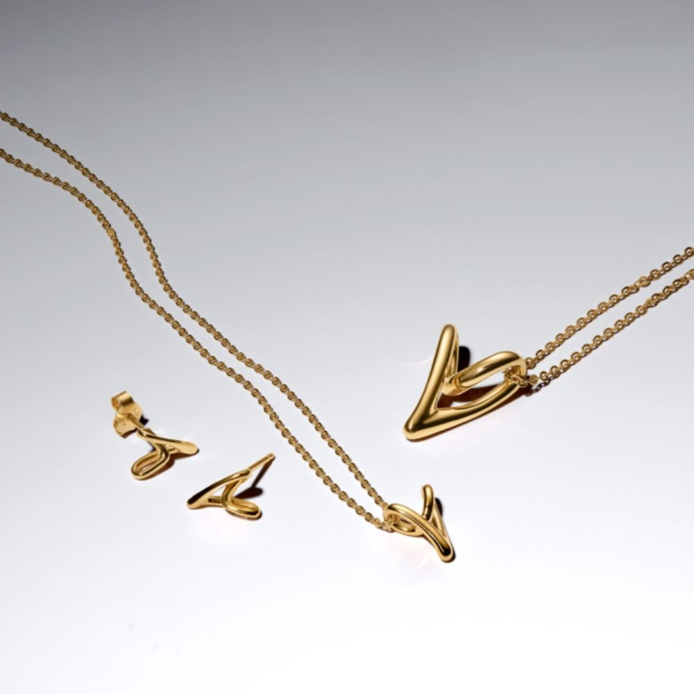 Vėrinys su mažu organiškos formos širdies pakabučiu - Pandora Lietuva