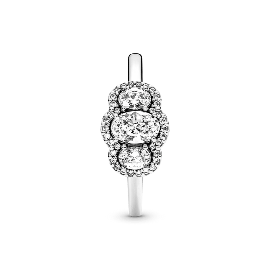 Vintažinis žiedas su trimis akmenimis - Pandora LT