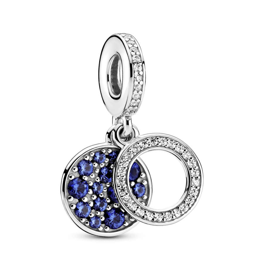 Žaižaruojantis Mėlyno disko kabantis karoliukas - Pandora Lietuva