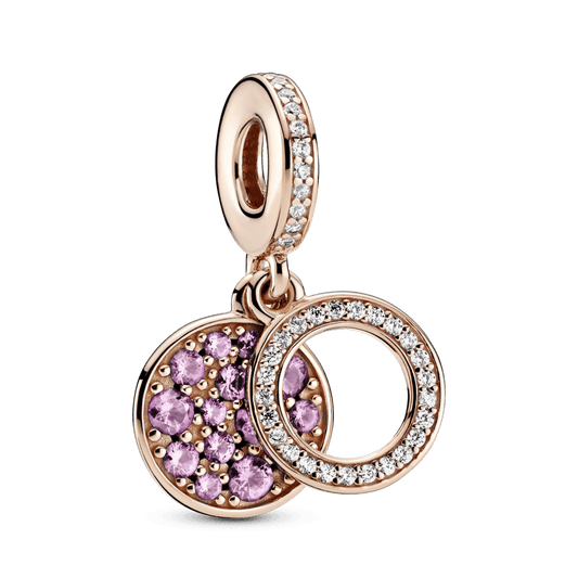 Žaižaruojantis rausvas kabantis karoliukas - Pandora LT