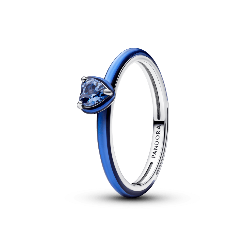 Žiedas „Mėlynos čakros širdis“ - Pandora Lietuva