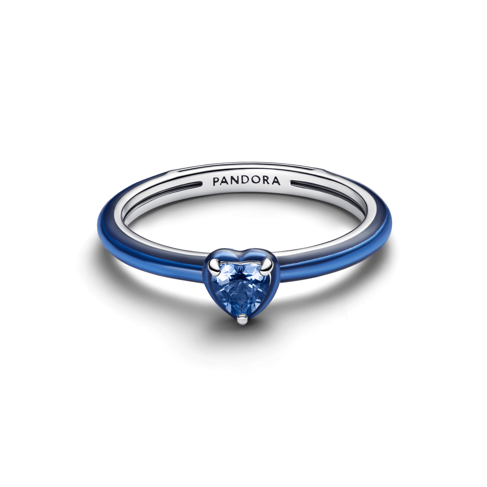 Žiedas „Mėlynos čakros širdis“ - Pandora Lietuva