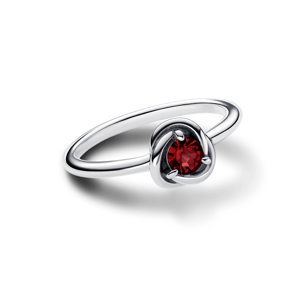 Amžinybės rato žiedas su liepos mėnesį gimusiųjų akmeniu - Pandora Lietuva