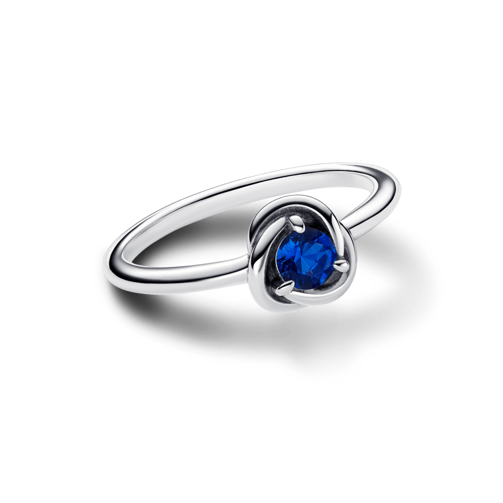 Amžinybės rato žiedas su rugsėjo mėnesį gimusiųjų akmeniu - Pandora Lietuva