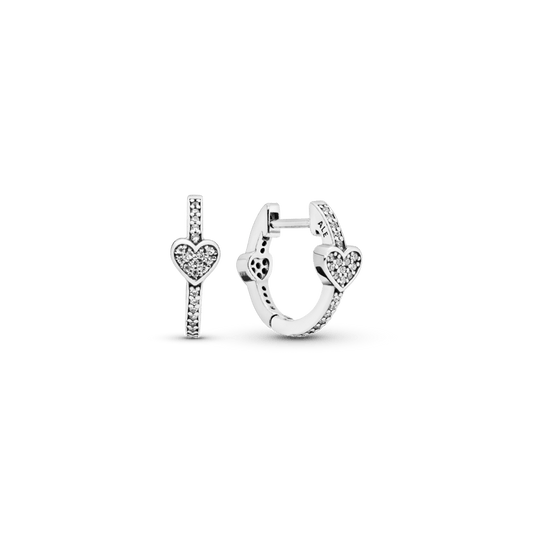 Auskarai Pavé Širdis - Pandora Lietuva