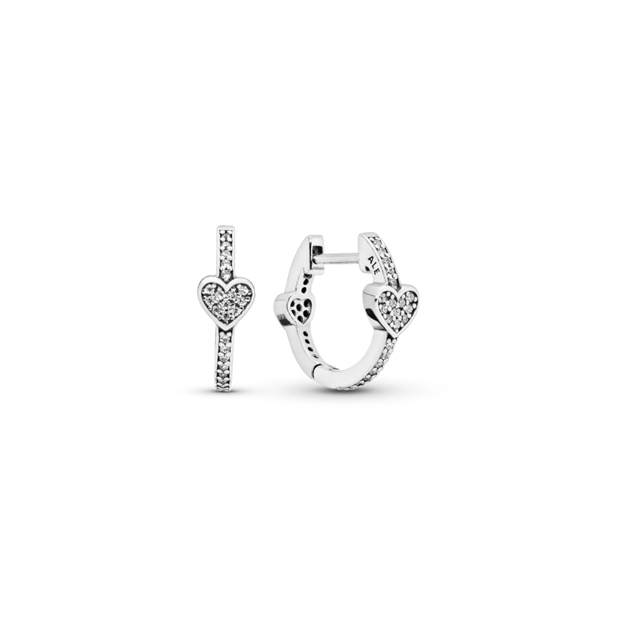 Auskarai Pavé Širdis - Pandora Lietuva