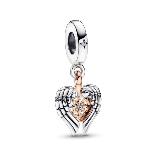 Celestial Compass Angel Wings Dangle Charm - Pandora LT