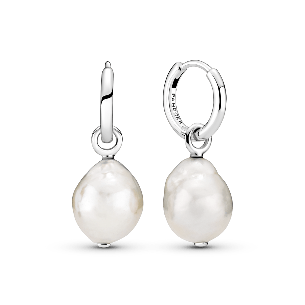 Gėlavandenių sukultūrintų barokinių perlų apvalūs auskarai - Pandora LT