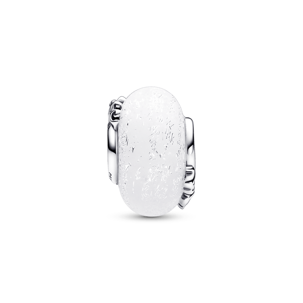 Glittery White Murano Glass Mum & Love Charm - Pandora Lietuva