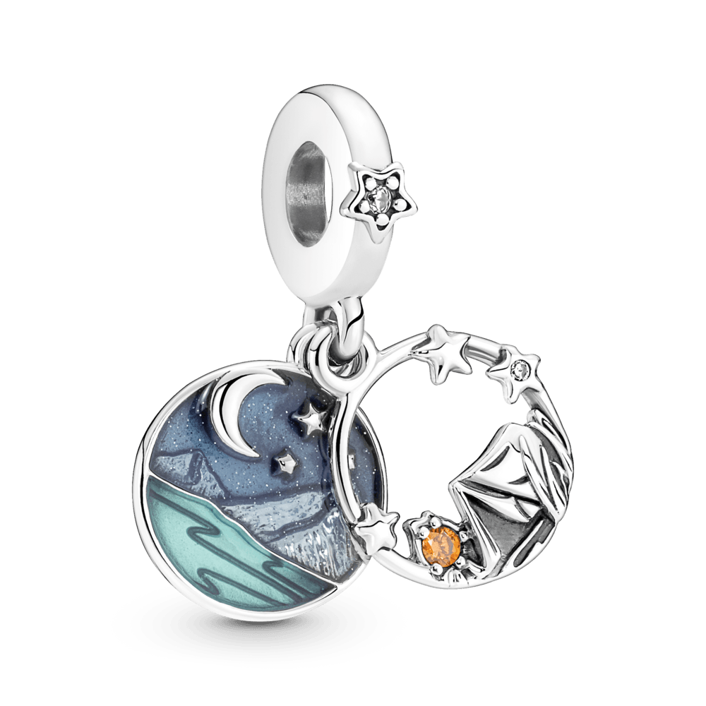 Naktinio stovylos dangaus kabantis karoliukas - Pandora LT