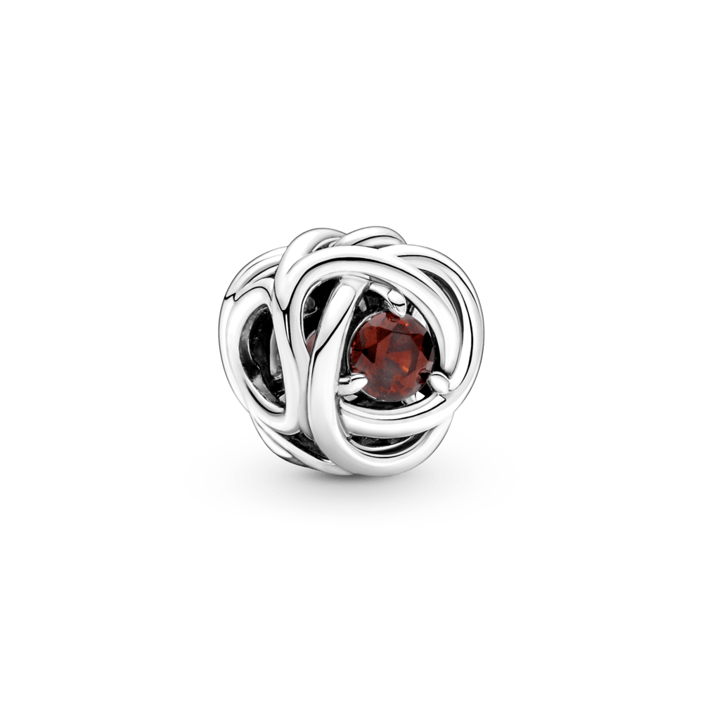 Raudonas amžinybės kilpos karoliukas - Pandora LT
