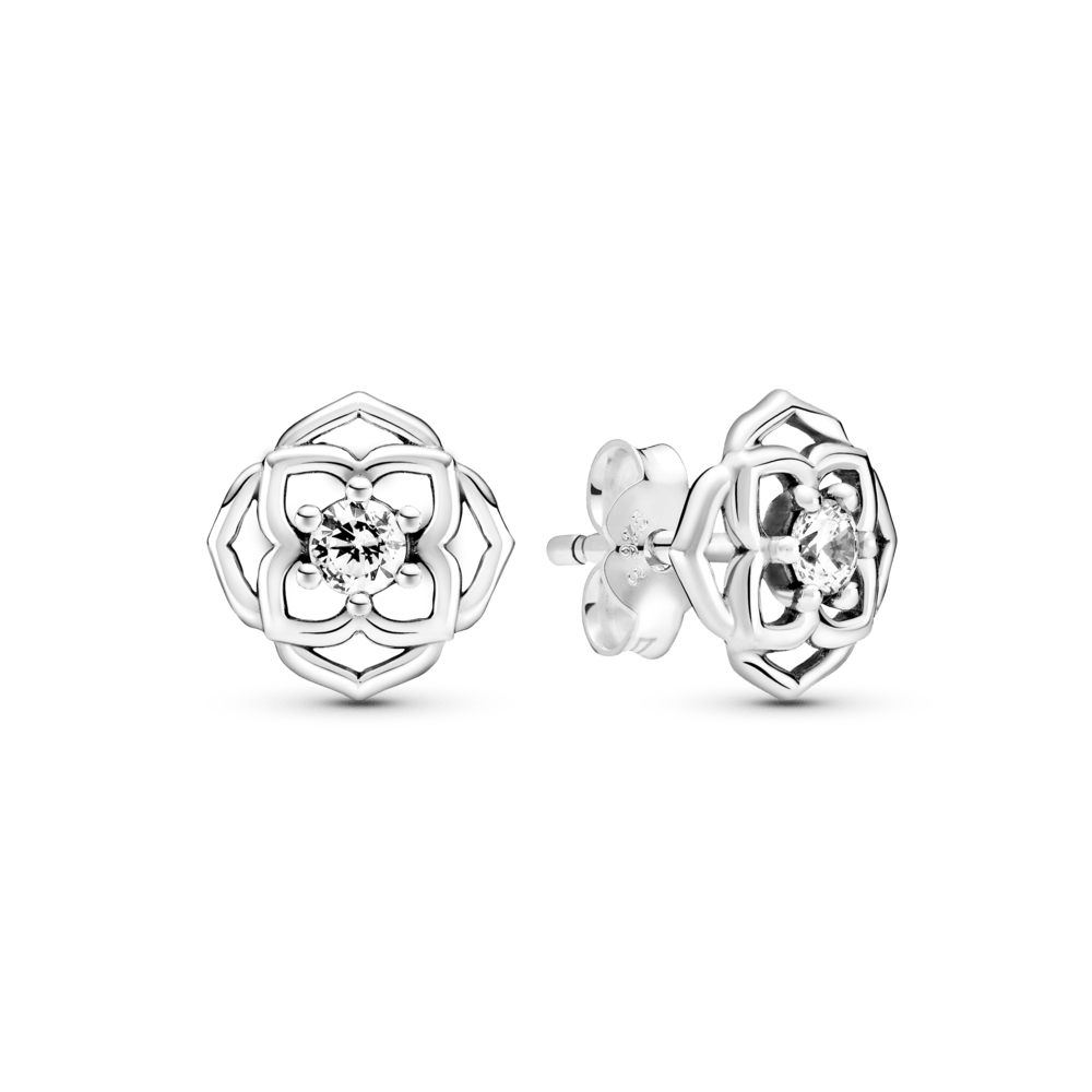 Rožės žiedo įveriami auskarai - Pandora LT