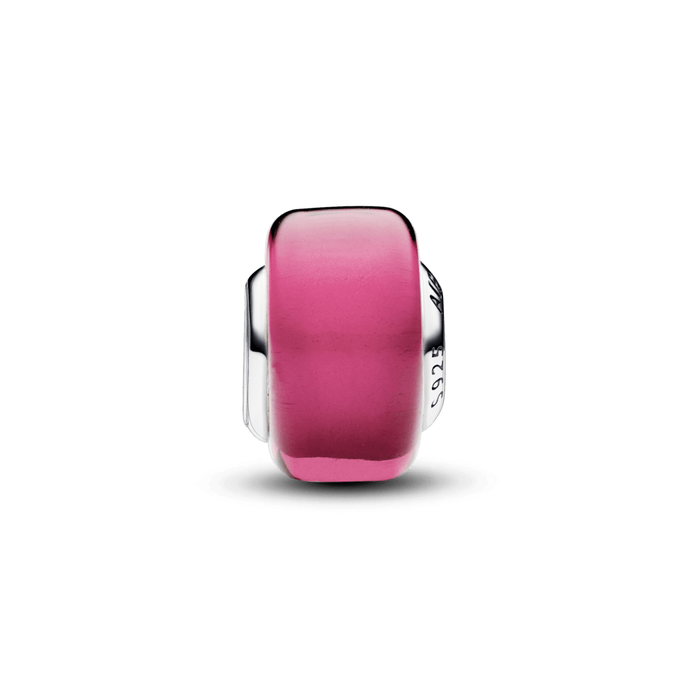 Rožinis mažulytis karoliukas iš Murano stiklo - Pandora Lietuva