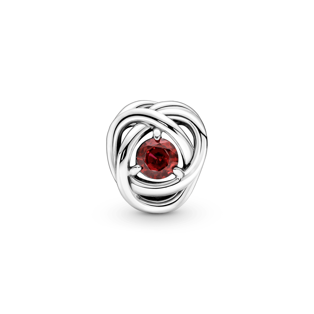 Ryškiai raudonas amžinybės kilpos karoliukas - Pandora LT