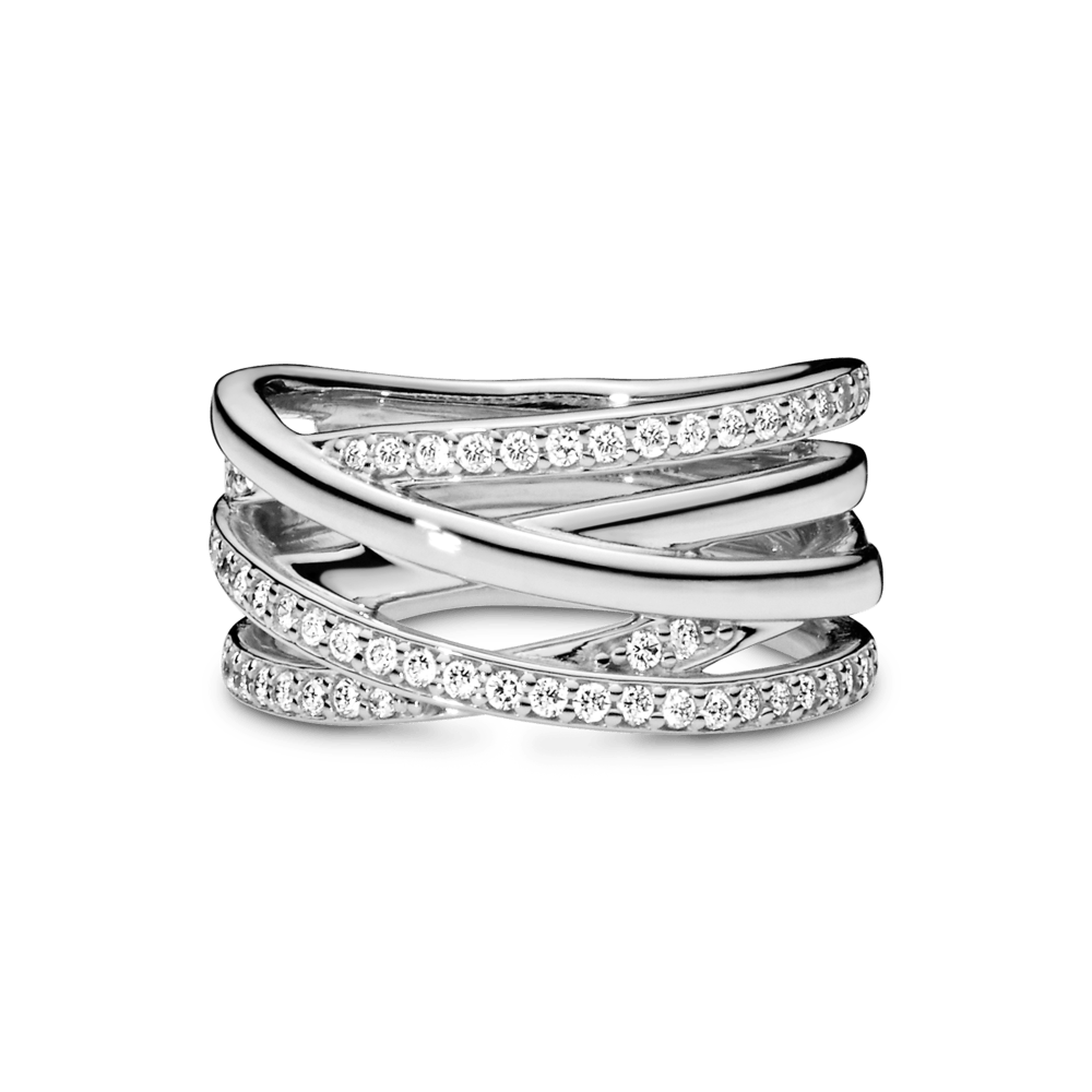 Sidabrinis žiedas su kubiniu cirkoniu - Pandora LT