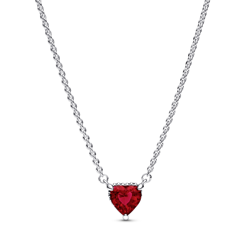 Sparkling Heart Halo Pendant Collier Necklace karoliai - Pandora LT