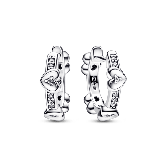 Spindintys spindintys širdžių auskarai - Pandora LT