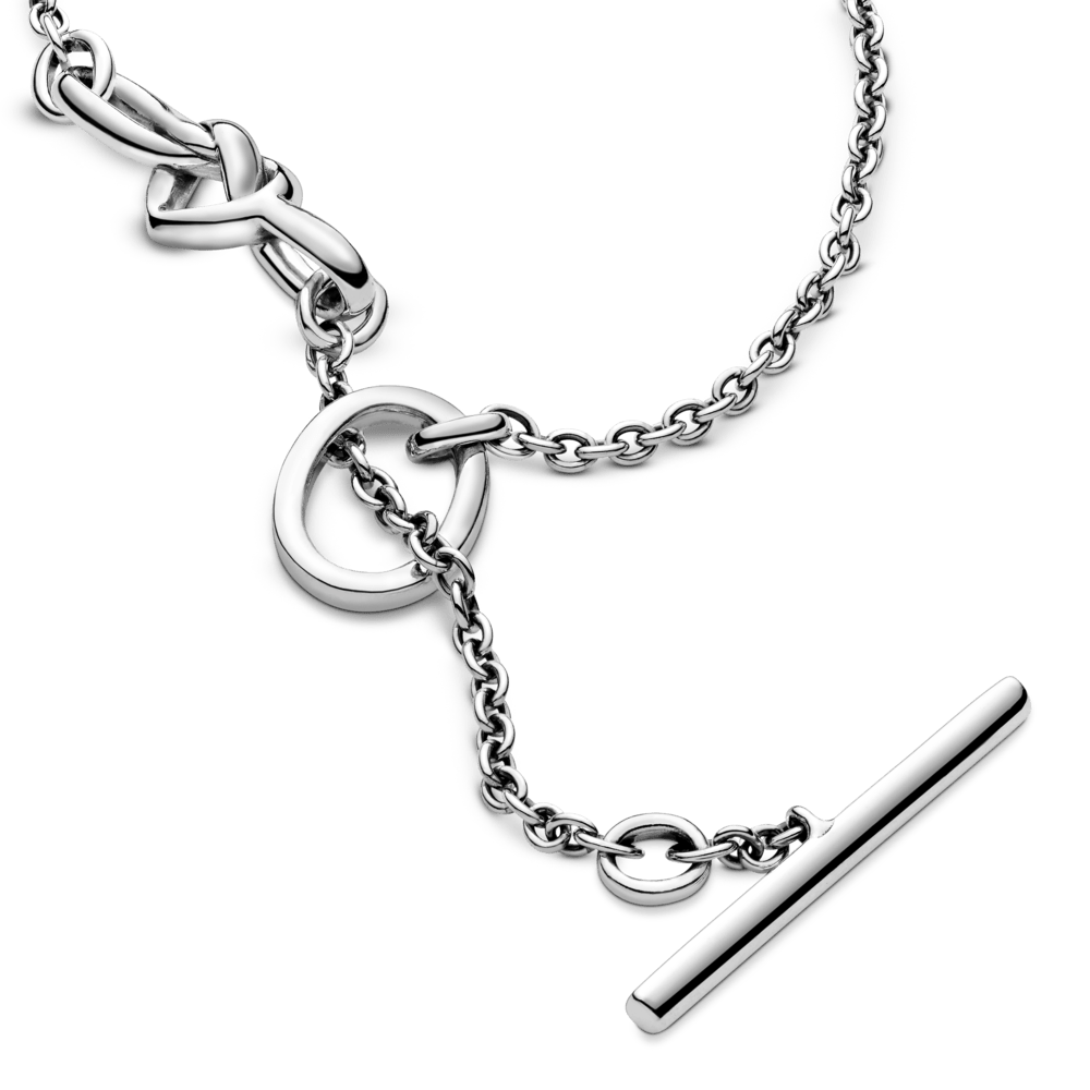 Vėrinys su mazgo formos širdelėmis - Pandora Lietuva