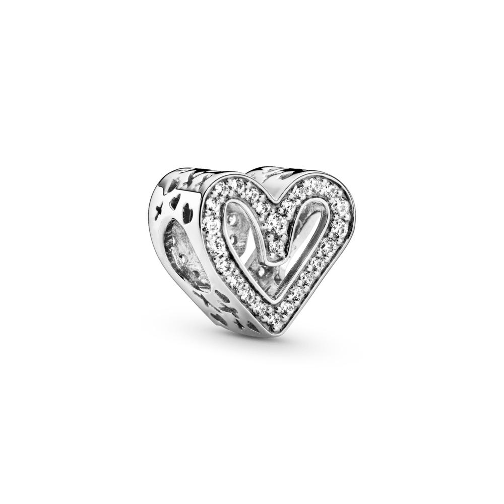 Žaižaruojantis širdelės karoliukas - Pandora LT