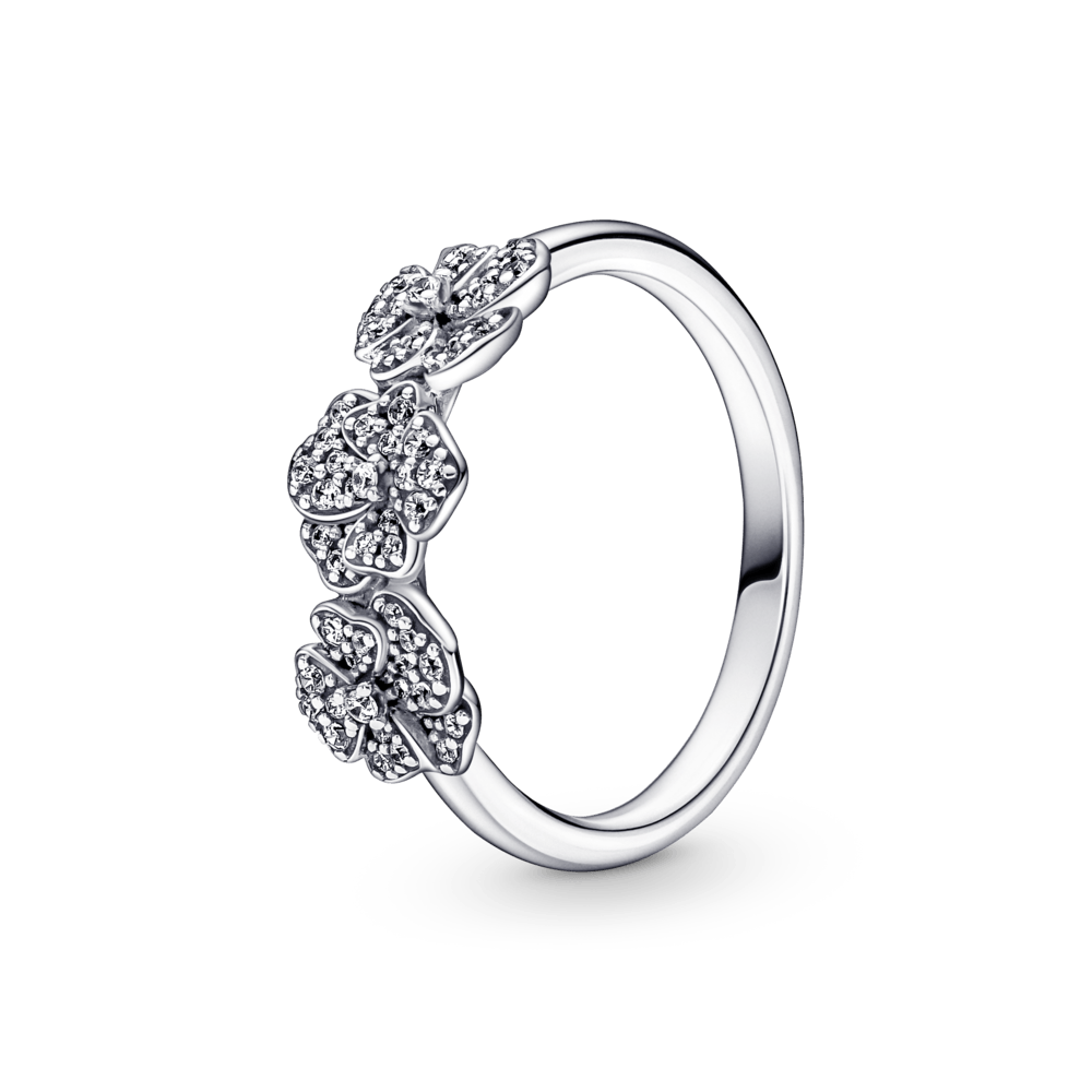 Žiedas – Trys gėlės našlaitės - Pandora LT
