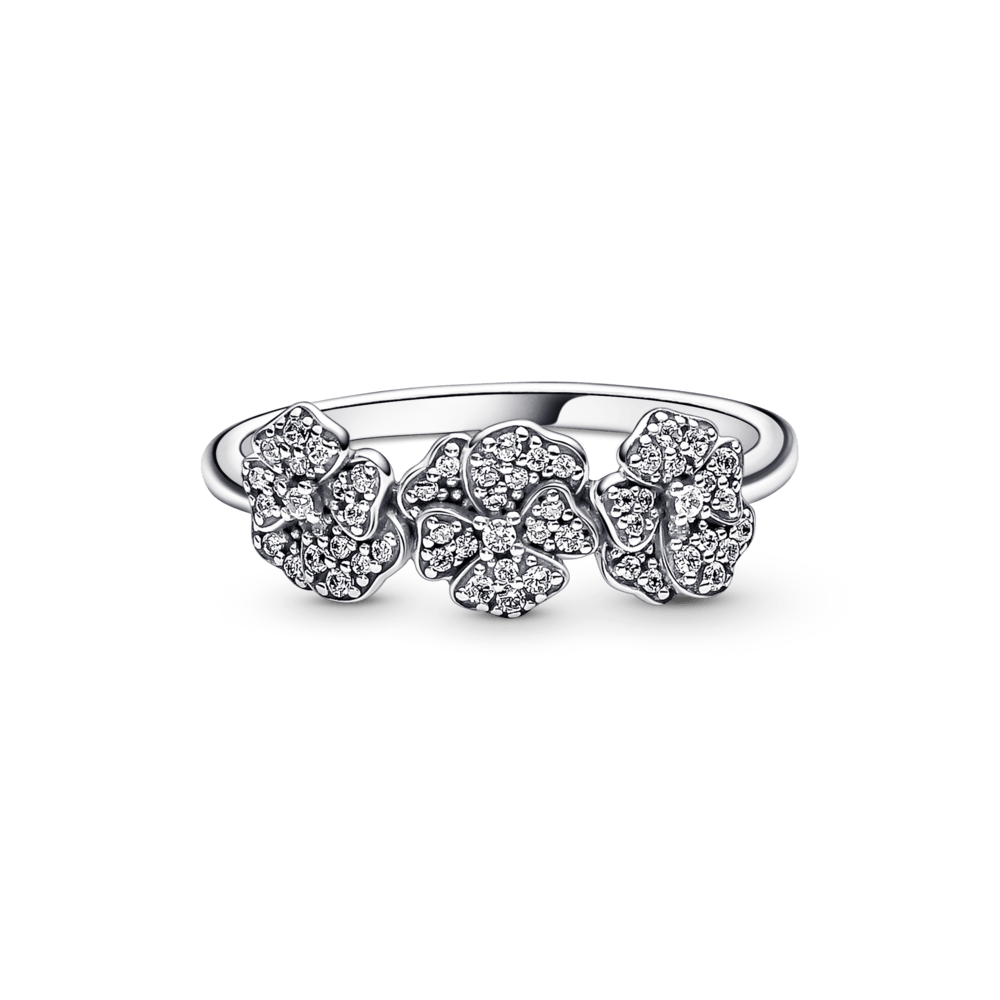 Žiedas – Trys gėlės našlaitės - Pandora LT