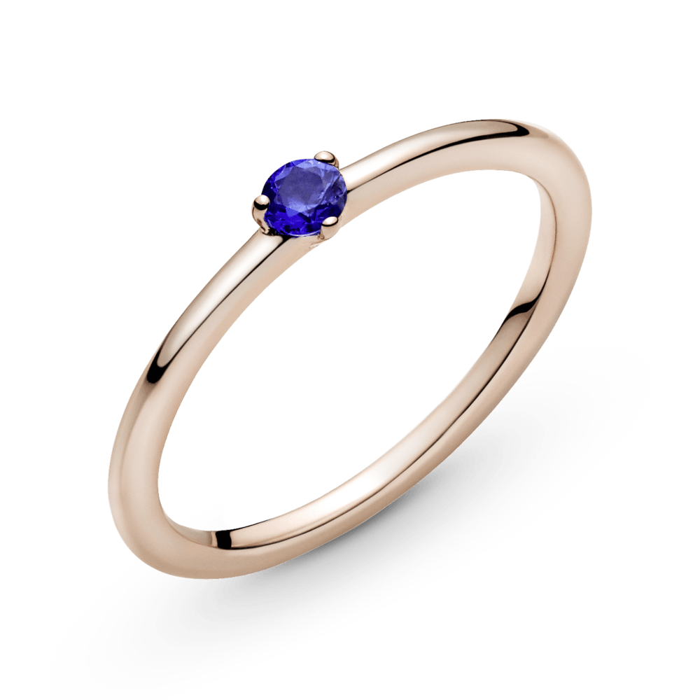 Žvaigždžių mėlynas soliterio žiedas - Pandora LT